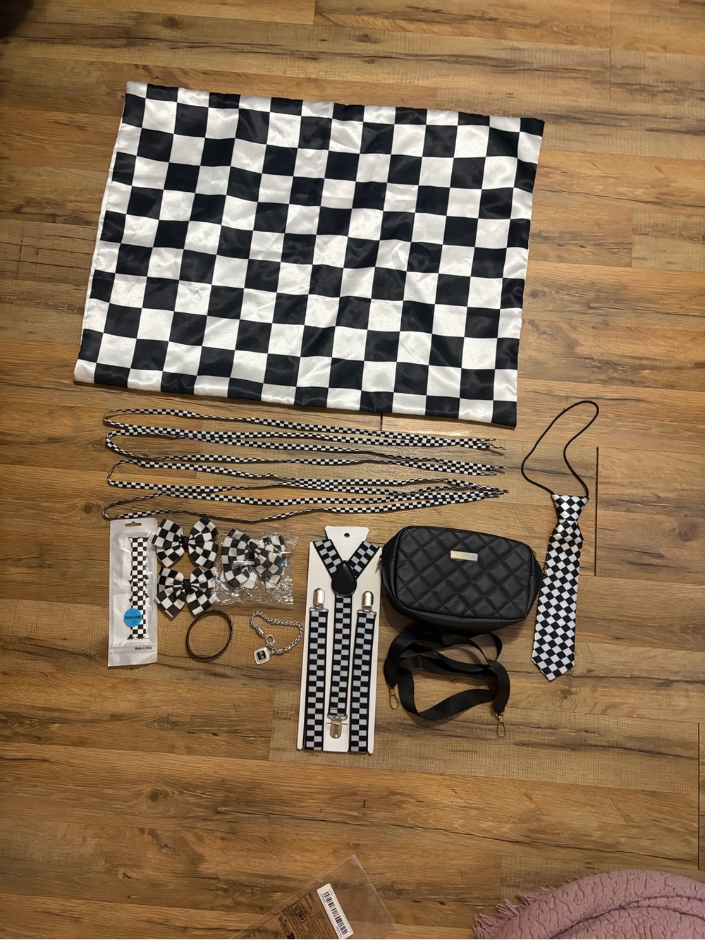 Black & White Checkerboard Accessory Bundle